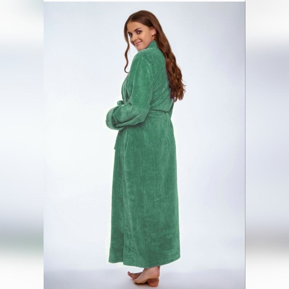 Liz Claiborne Emerald Plush Embossed Robe Sz. XL
